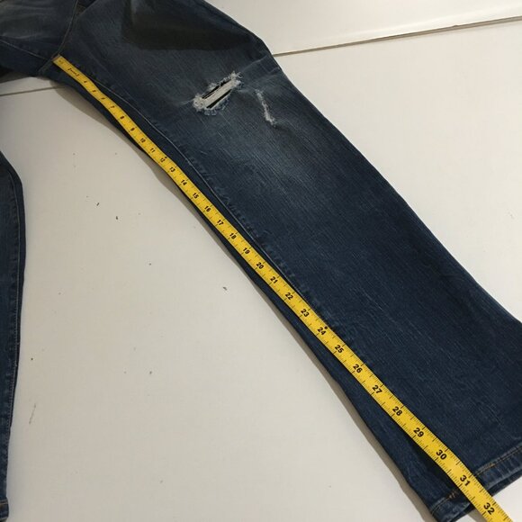 Torrid Denim Boyfriend Womens Jeans size 12R Blue Distressed Medium Wash - Picture 9 of 10